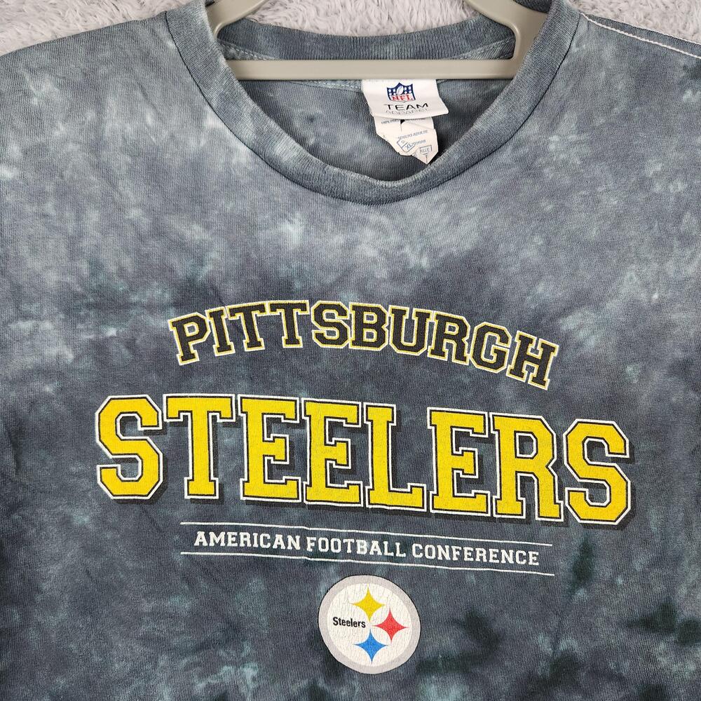 Pittsburgh Steelers Shirt Mens XL Gray NFL Football Tie Dye Graphic Logo Y2k